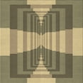 thumbnail image 1 of Ahgly Company Machine Washable Indoor Square Transitional Metallic Gold Area Rugs, 5' Square, 1 of 7
