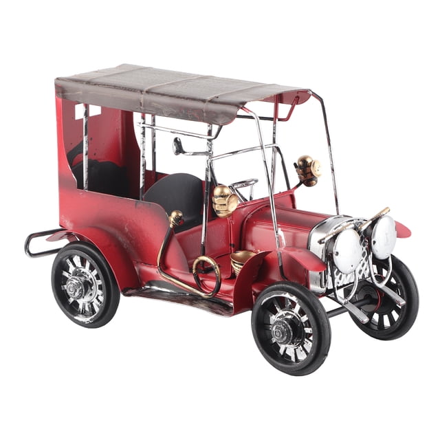 Modelo de coche antiguo vintage, miniatura, coche clásico, artesanía, oficina, hogar, decoración de escritorio