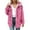 Hot Pink, variant on Women's Fuzzy Fleece Jacket Lightweight Full Zip Up Sherpa Jacket Warm Soft Fall Winter Coat Hoodie