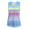 thumbnail image 6 of Enjoytime Womens Summer Tops Striped V-Neck Sleeveless Tank Top Boho Beach Vacation Casual Plus Size Shirts, 6 of 6