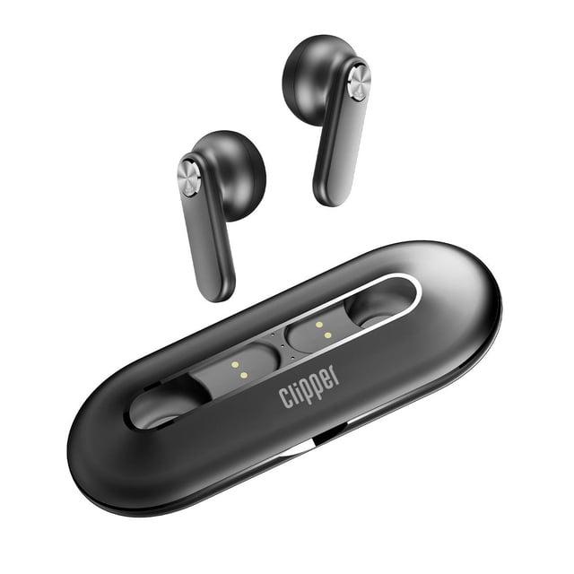 Audífonos Inalámbricos Binden Clipper Tws Delgados Metálicos negro