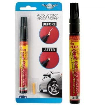 Auto Scratch Repair Marker Pen Remover Filler & Sealer Clear Car Coat Applicator for All Cars Vehicle Automobile Truck | Odorless Non Toxic| UV Sunlight Activated | Permanent and water