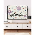 thumbnail image 5 of American Independence Day Outdoor TV Cover 40 to 43 Inch Weatherproof, Retro Fireworks Stars 600D Oxford TV Covers with Waterproof Zipper, Outside Flat TV Screen Protector Size 40"W x 25"H x 4.5"D, 5 of 7