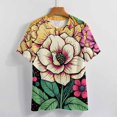 thumbnail image 4 of Flower Power T-Shirt O Neck Oversize T-Shirts Short Sleeve Classic Tees Women Summer Graphic Tops, 4 of 5