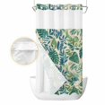 thumbnail image 2 of Green Palm Leaf No Hook Shower Curtain Waterproof,Bathroom Curtains with Snap in Liners and See Through Top Window,Tropical Plants Retro Pastoral Summer Hotel Style Bathtub Curtains Shower 54"Wx78"L, 2 of 8