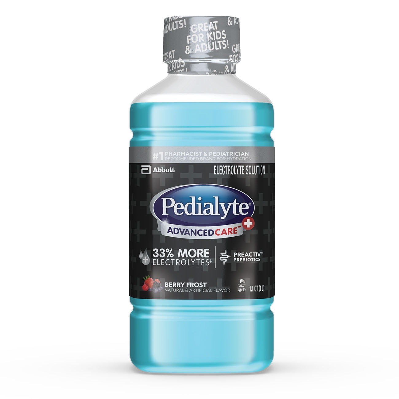 Pedialyte Advanced Care Plus Electrolyte Solution Hydration Drink - Berry Frost - 33.8 fl oz
