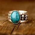 thumbnail image 6 of QQTDFG Vintage 925 Silver Turquoise Ring Women Wedding Jewelry Rings Gift Size 6-10-10, 6 of 7