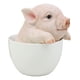 thumbnail image 5 of Ebros Gift Adorable figura de cerdo taza de té rosa de 5.25 pulgadas de alto, diseño coleccionable de animales realistas, estatua decorativa con ojos de cristal, granja campestre, cerdos caprichosos, 5 of 5