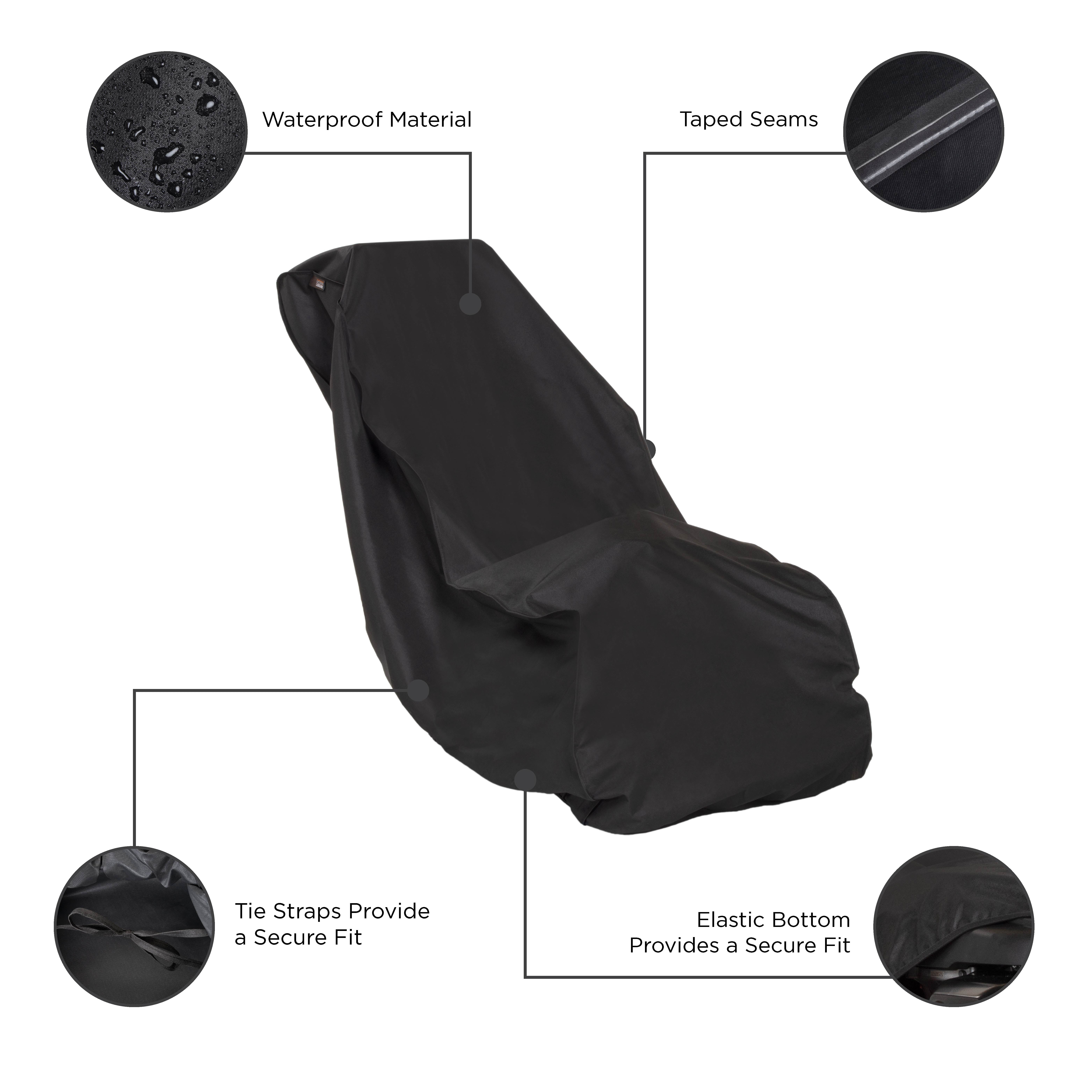 Modern Leisure Chalet Push Lawnmower Cover, 75"L X 25.5"W X 23"H, Black
