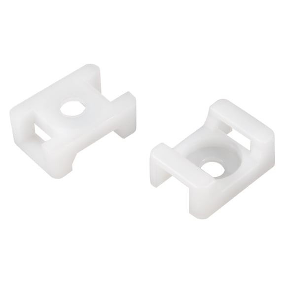 Cable Tie Base Saddle Type Wire Holder Nylon 9mm Hole Width White 26Pcs HC-2S