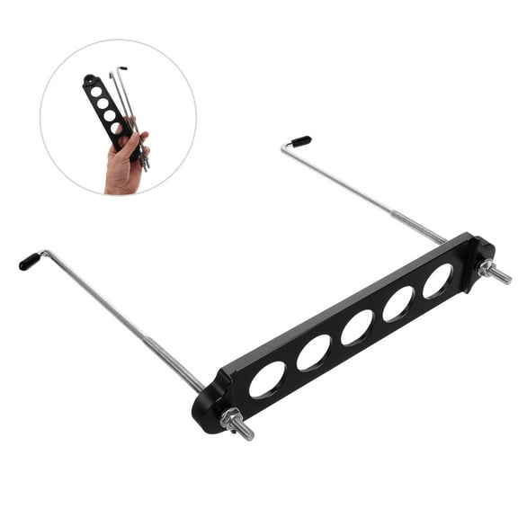 SWETRACE Magnetic Laundry Valet Hanging Rod Battery Holder Black Aluminum Alloy 1Pack