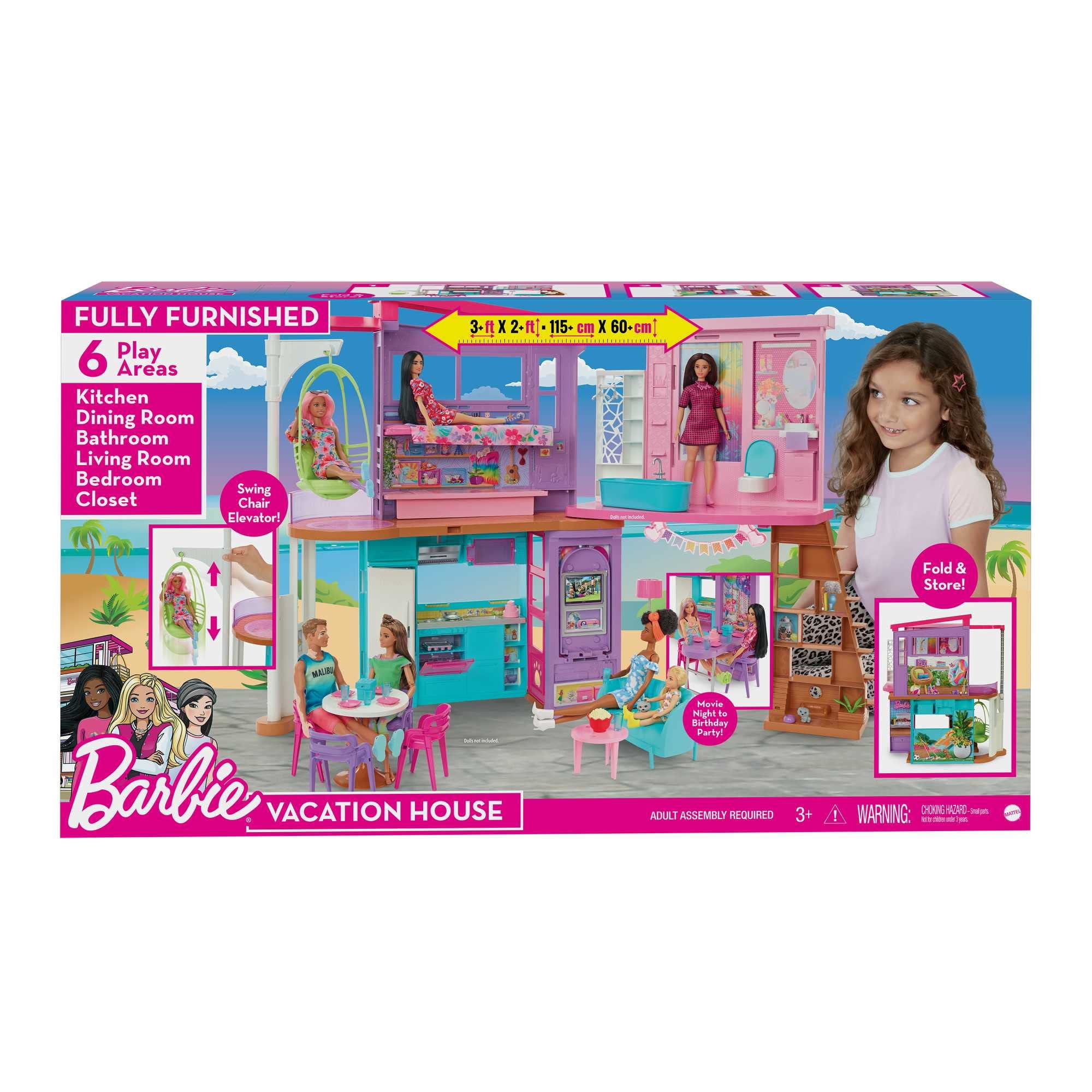 Barbie Vacation House & Doll Playset