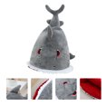 thumbnail image 3 of 1 Pce Capuche Tête de Requin Nouveauté Cône Couvre-Chef Adorable Accessoire Photo de Carnaval (Gris), 3 of 9