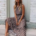 thumbnail image 1 of Pisexur Robes d'Été pour Femmes 2022 Aguichant à Pois Décontracté Sans Manches Plage Fête Robe Maxi, 1 of 6