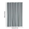 thumbnail image 2 of Thickened Waterproof Shower Curtain No Need Holes with Hooks Plastic Bathroom Curtain 180x120cm White Gray for Bathroom Dorms Hotels Machine Washable Stylish Decor Partition Window Curtain, 2 of 5