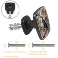 thumbnail image 3 of 4 Pcs Cabinet Handle Drawer Pulls Woodpecker Knobs with Screws Square Furniture Office Cabinet Knob Decoration, 3 of 7