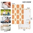 thumbnail image 6 of Yayeee 2 Pack Hand Towels for Bathroom 100% Cotton 16" x 28" Soft Absorbent Kitchen Towel, Orange Geometric Pattern, 6 of 7