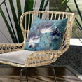 thumbnail image 6 of Three Roses with Butterfly Indoor/Outdoor Fabric Pillow Zipped -Green White 26", 6 of 7