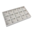 thumbnail image 1 of Yinanstore Multipurpose Jewelry Tray Organizer Drawer Inserts Container Flocking Cloth Large Capacity Bracelet Display Holder for Buttons Brooch Beads , F, 1 of 8