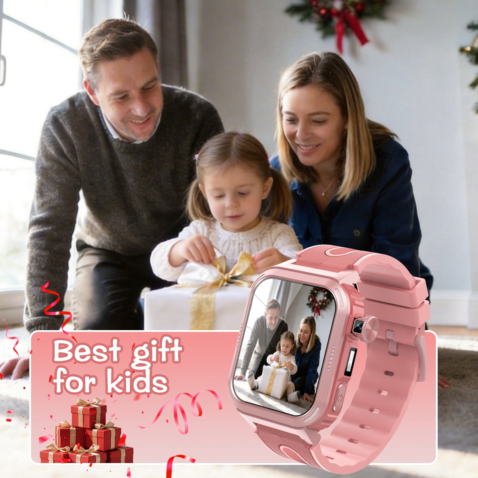 Coucur Kids Smart Watch with Classroom Mode, 1.83 HD Touch Screen Smartwatch for Kids, Learn Cards, Camera, Music Player, 14 Puzzle Games, 100 Sports Modes, IP68 Waterproof, Best Gift for Kid