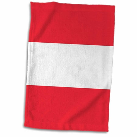White European Towel 3dRose Flag of Austria - Austrian red and white stripe bands triband - Patriotic European world patriotism - Towel, 15 by 22-inch ()