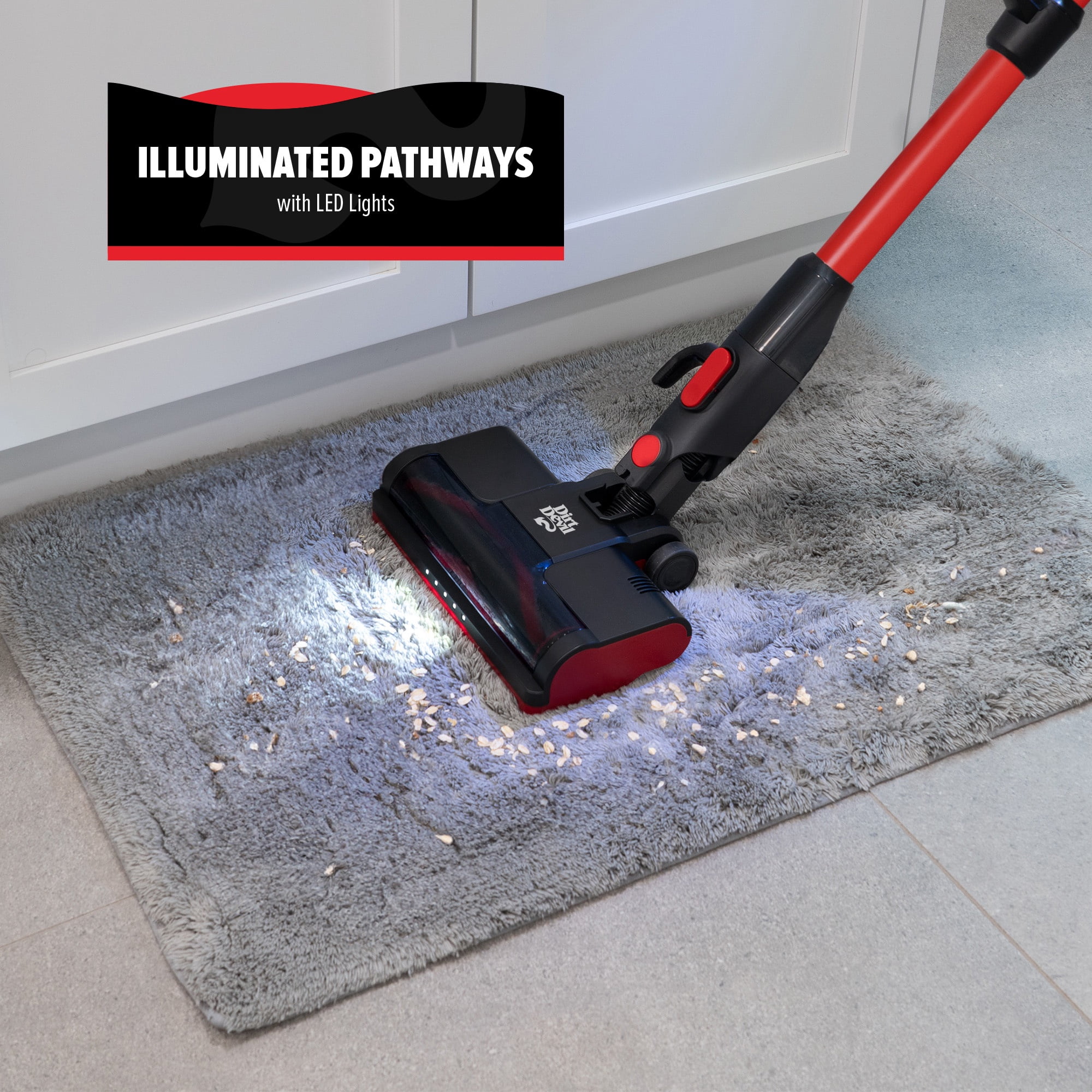 Dirt Devil Multi-Surface Stick Vacuum Cleaner - Self-Standing Design, 2-in-1 for Carpets/Hard Floors, Lightweight & Corded