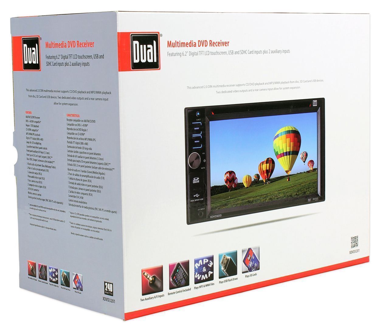 Dual XDVD3201 6.2" Double 2 Din Touchscreen Car DVD/USB/iPod Player  Receiver - Walmart.com