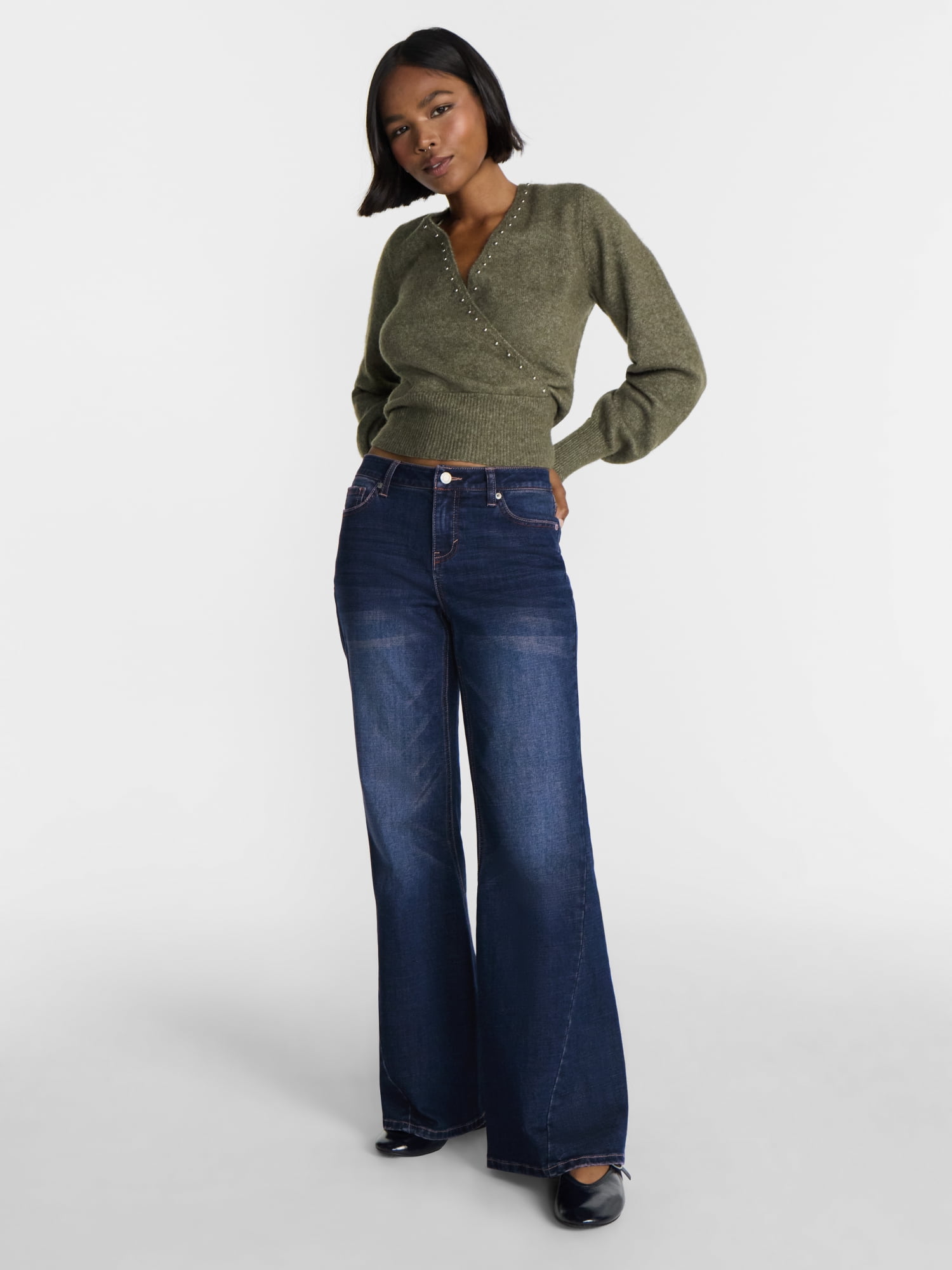 No Boundaries Relaxed Flare Jeans, 31'' Inseam, Women's 00-20