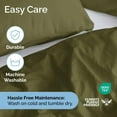 thumbnail image 7 of CGK Linens 3-Piece Premium Duvet Cover Set - Queen Size Soft Comforter Cover With Zipper & Matching Pillowcases, Sage Green, 7 of 7