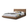 thumbnail image 5 of Claire Vegan Leather Upholstered Platform King Bed in Tan, 5 of 5