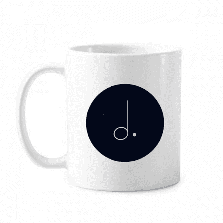 

White Music Dotted Mim Black Mug White Pottery Classic Cerac Cup Handle 12oz