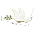 thumbnail image 2 of Raindrops White Zinc Alloy Peace Bird Brooch Pin for Suits, Elegant Design, Set, 2 of 7