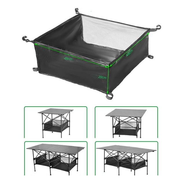 Mesh Basket Organizer for Camping Table Rack Bag Net Bag Under Table Storage Bag M