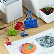 Pen+Gear Grip Binder Clips, Assorted Colors and Sizes, 24 Count