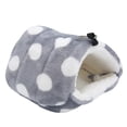 thumbnail image 1 of Cama Colgante Para Mascotas, Franela Gris Con Lunares Grandes, Terciopelo Shu, Hámster, 1 of 8