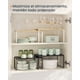 thumbnail image 5 of Estante Organizador, Juego de 2 Estantes para Mostrador, Organizador Cocina, Especiero, Apilable, Metal y Bambú, Beige Natural, 5 of 7