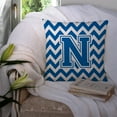 thumbnail image 3 of Carolines Treasures CJ1056-NPW1414 Letter N Chevron Blue & White Fabric Decorative Pillow, 3 of 4