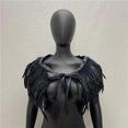 thumbnail image 2 of Gothic Feather Shawl Rooster Feather Scarf Fake Collar Feather Cloak Accessory Decoration, 2 of 3