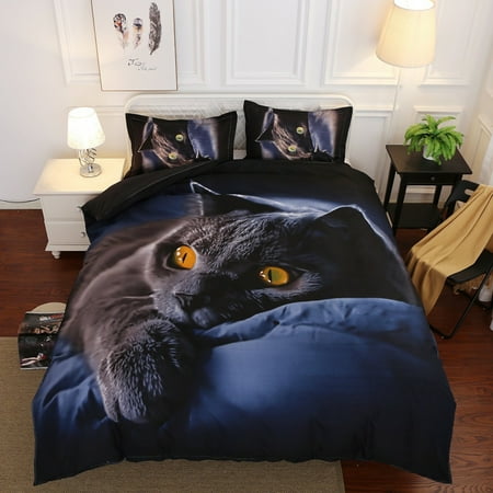 Europe And America Comfy 3d New Design Bedding Set Home Soft Cat