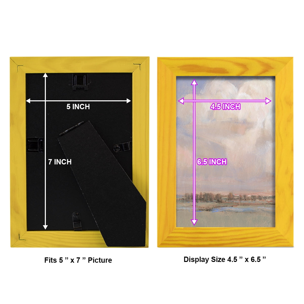 Billowing Clouds II - Framed Print w/glass - Sunflower Yellow