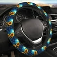 thumbnail image 3 of Picia Vintage Starry Sky Sunflower Car Steering Wheel Cover, Non-Slip, Breathable, Universal 15 inch, 3 of 7