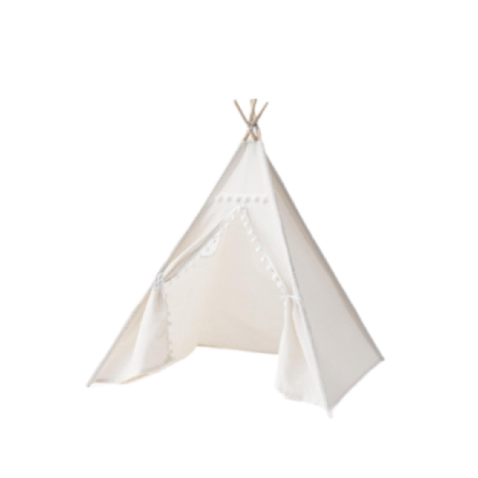 koolsoo Kids Teepee Tent Toddlers Tent Play Tent for Backyard Picnics Birthday Party White