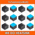 thumbnail image 5 of Disipador de calor de aluminio autoadhesivo extruido plateado/negro/azul/dorado de 7 x 7 x 6 mm Disipador de calor de aluminio autoadhesivo de 7 mm x 7 mm x 6 mm Enfriador electrónico, 5 of 5