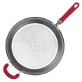 thumbnail image 3 of Rachael Ray 12.5" Create Delicious Hard-Anodized Aluminum Nonstick Deep Frying Pan, Red Handle, 3 of 6