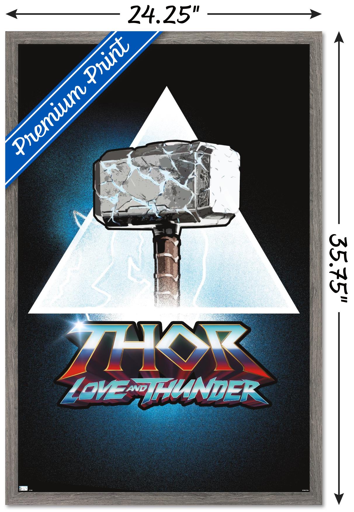 Marvel Thor: Love and Thunder - Logo Wall Poster, 22.375" x 34" Framed