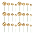 thumbnail image 1 of MasteelfCA 24pcs Creative Ball Shape Cake Toppers Creative Cake Picks Cupcake Toppers (Golden), 1 of 8