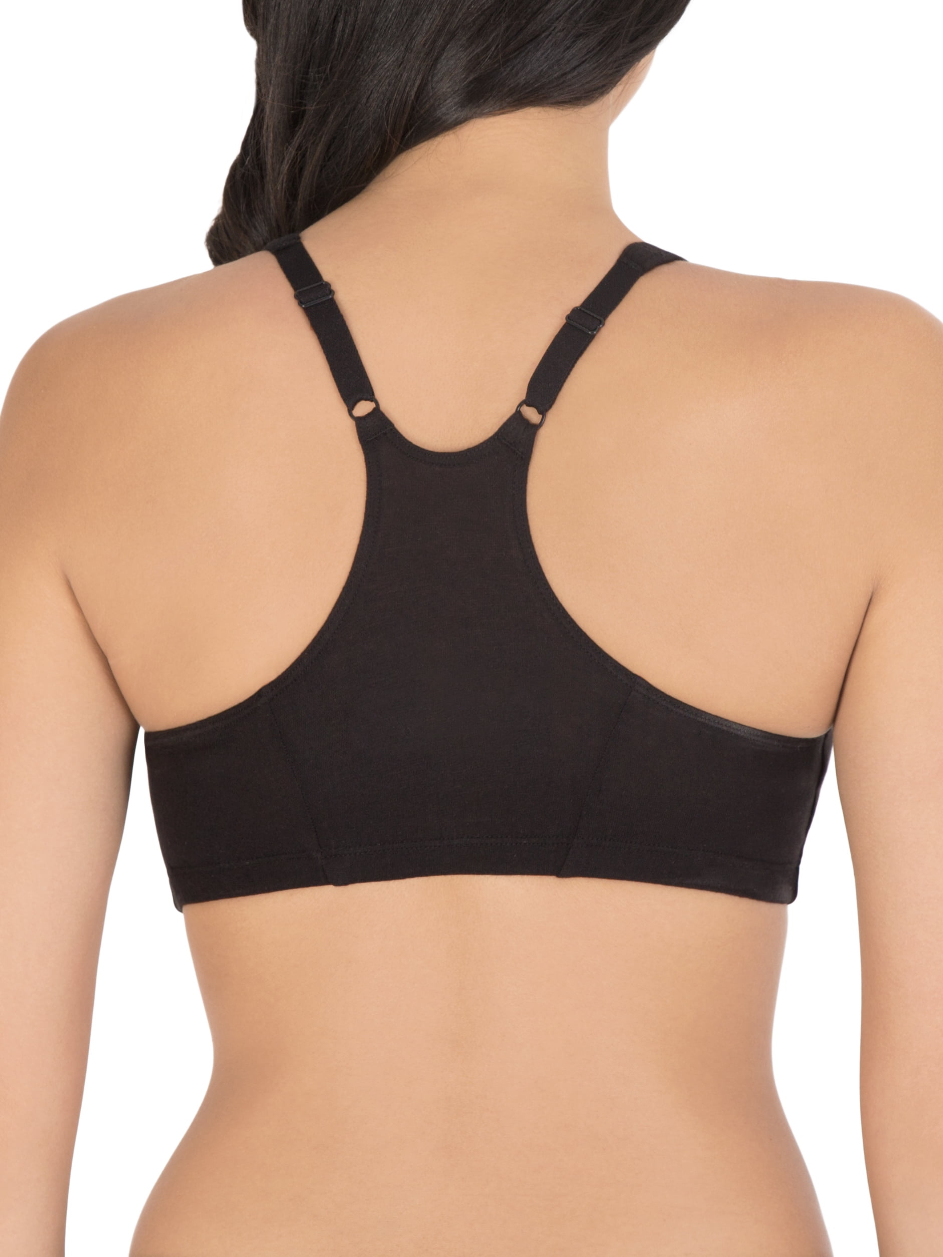 Fruit of the Loom Women's Shirred Front Racerback Sports Bra, Style-90011,  3-Pack 