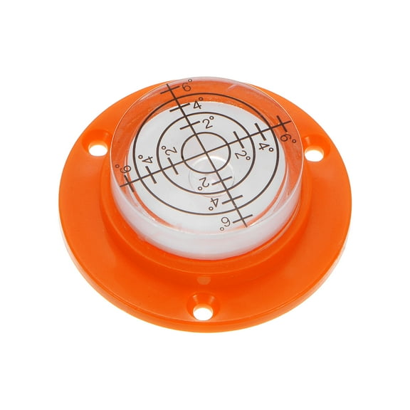 Uxcell High Precision Horizontal Bubble Level 16.5x49mm Round Bull's-Eye Level Measuring Layout Tools, Orange