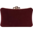 thumbnail image 4 of Kwuty Velvet Evening Bags For Women With Flower Closure Rhinestone Crystal Embellished Clutch Purse For Party Wedding, 4 of 6