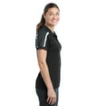 thumbnail image 3 of Sport-Tek Ladies Tricolor Shoulder Micropique Sport-Wick Polo, Style LST658, 3 of 6
